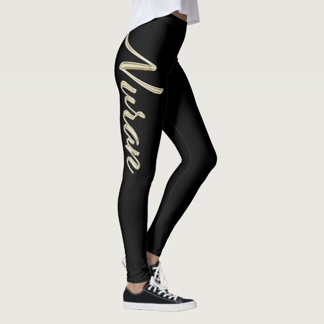 Leggings Nuran white gold Handwriting Hose (Derecha)
