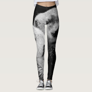 Leggings Nutrición marina: Par blanco negro.