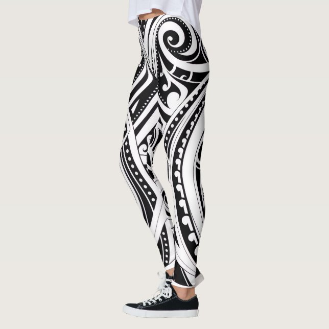 Leggings NZKULTURE Leyes de entrenadores diseño único maorí (Izquierda)