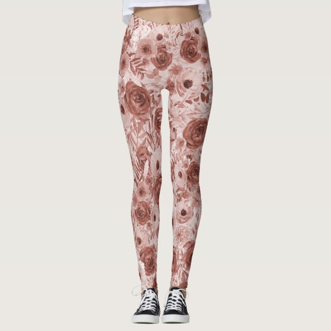 Leggings Ob/Gyn Partera Parto Floral Nacimiento Cervix Ovar (Anverso)