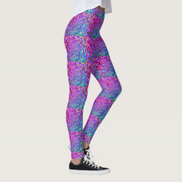 Leggings Obra abstracta MODERNA en azul-rosa-claro