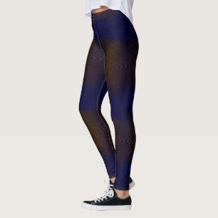 Leggings Obra abstracta MODERNA en mosaico-azul-marrón-prof