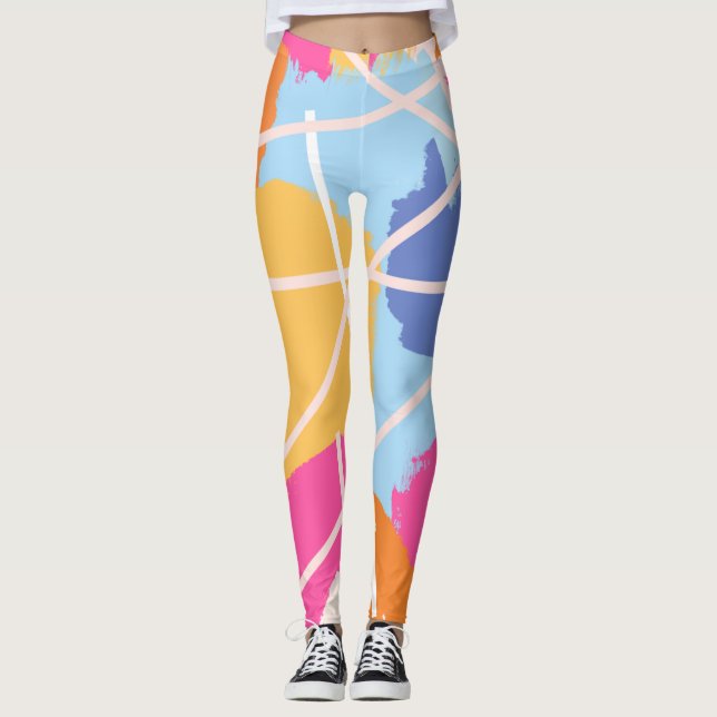 Leggings obra de arte abstracta (Anverso)
