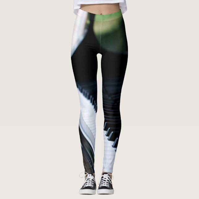 Leggings Obra de arte de piano cuto (Anverso)