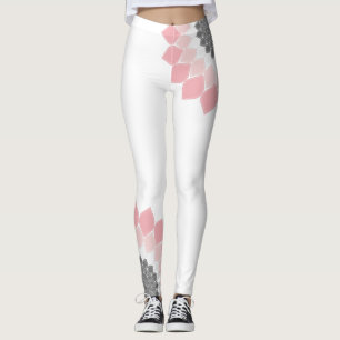 Leggings Obra de arte rosa de Mandala moderna de verano y p