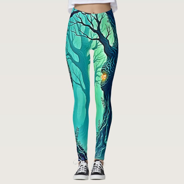 Leggings Observadores de bosques místicos (Anverso)