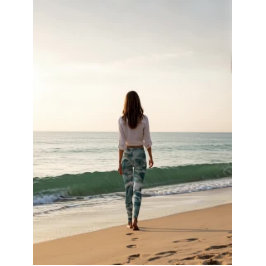 Leggings Ocean Waves Marble
