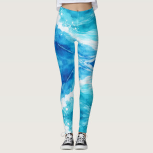 Leggings Océano azul abstracto