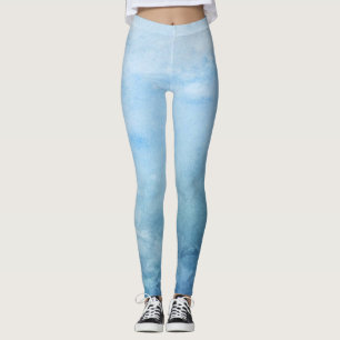 Leggings océano azul simple lindo brillo moderno