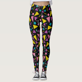 Leggings Ochenta negro y retro