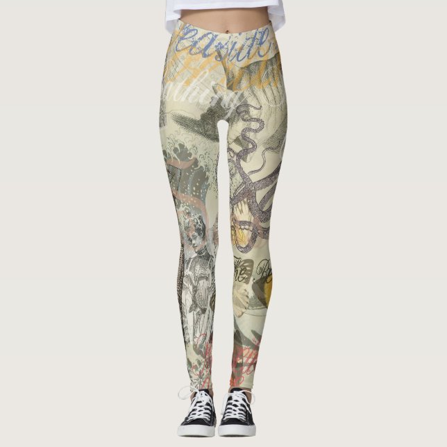 Leggings Octopus Beach Vacation Victorian Gothic Fun (Anverso)