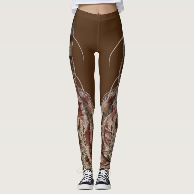 Leggings Octopus de anillo azul doble - cara lateral (Anverso)