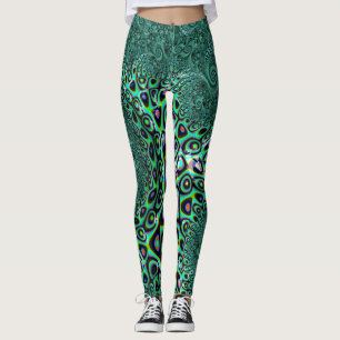 Leggings Octopus Tentacles verde azulado Estilo Steampunt A