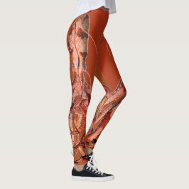Leggings Octopus vintage - Colores de fuego