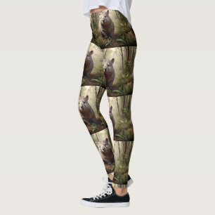 Leggings "Oculto en el Bush: un wombat australiano salvaje"