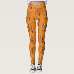 Leggings Oddball Jack o'lantern Medley Thunder_Cove  