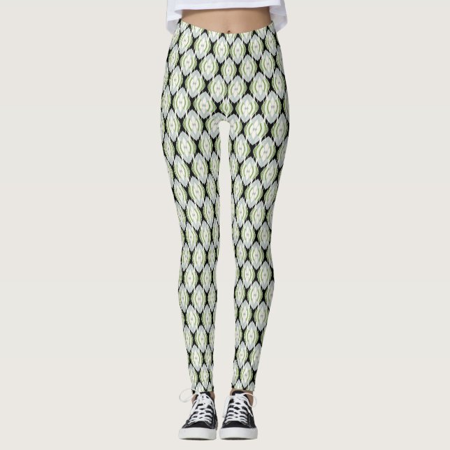 Leggings Ogees Verdes sobre Negro (Anverso)