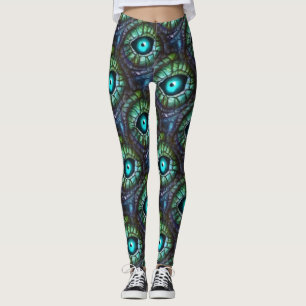 Leggings Ojo abstracto azul verde
