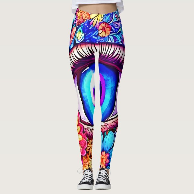 Leggings Ojo floral hipnótico (Anverso)