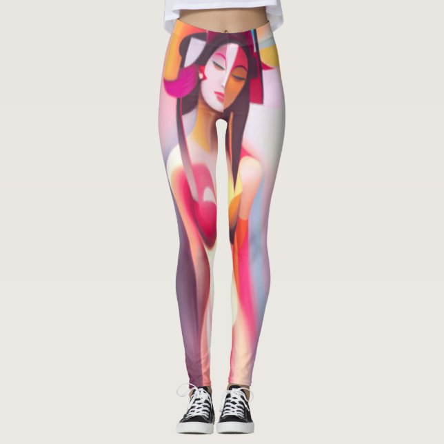 Leggings Ojos cerradas hembra posando Thunder_Cove (Anverso)