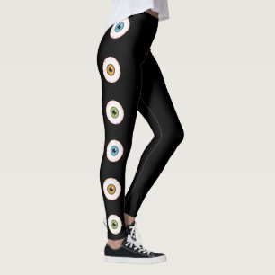 Leggings Ojos Coloridos de Halloween Ojos Inyectados de San