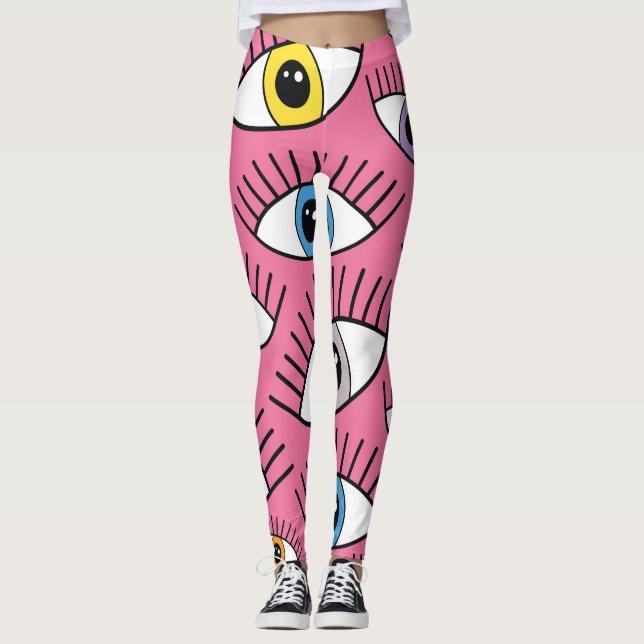 Leggings Ojos coloridos: fondo mágico místico (Anverso)