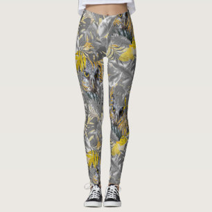Leggings Ojos de búho y gris que se filtran con brillo - ho