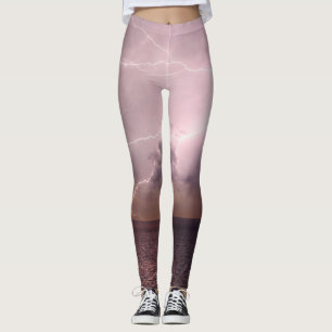 Leggings Ola de relámpago de la tormenta del mar