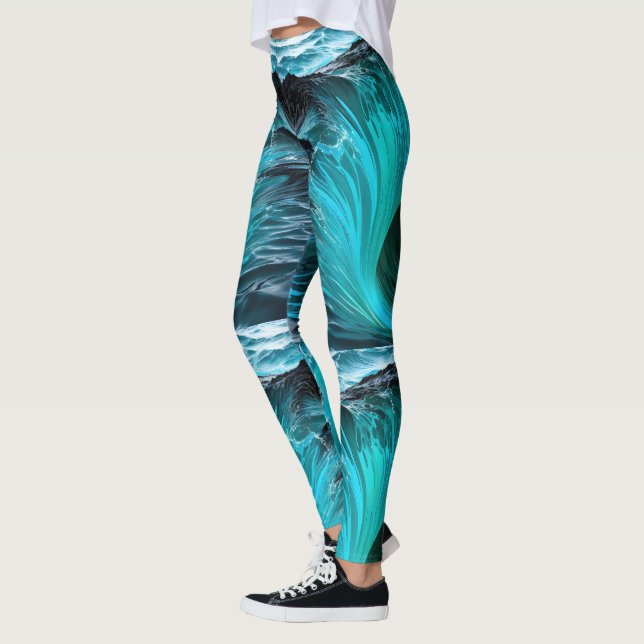 Leggings Ola Tiburón Azul (Izquierda)