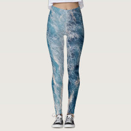 Leggings Olas azules del océano