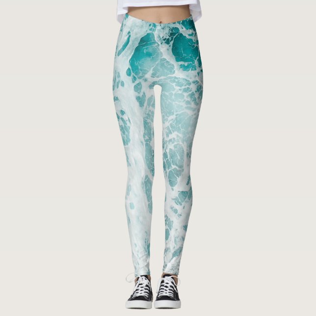 Leggings Olas Azules del Océano (Anverso)