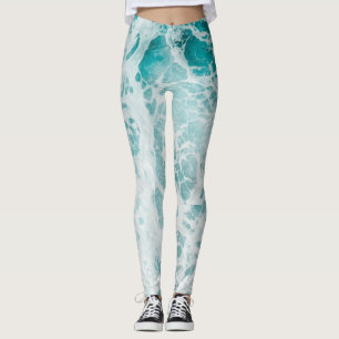 Leggings Olas azules oceánicas