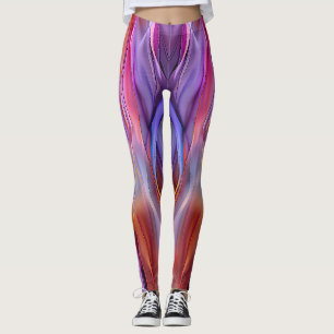 Leggings "Olas de ensueño" arte abstracto contemporáneo
