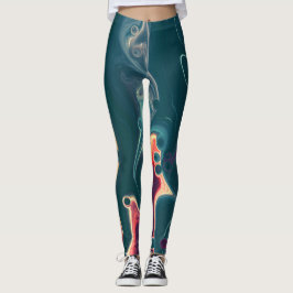 Leggings Olas Fundidas en Movimiento de Medianoche