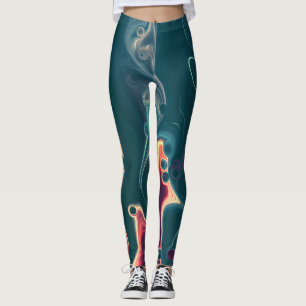 Leggings Olas Fundidas en Movimiento de Medianoche