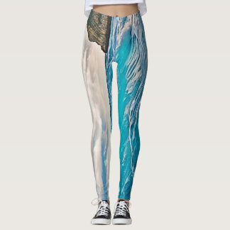 Leggings Olas oceánicas: Horizonte azul