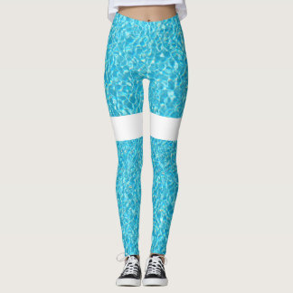 Leggings Olas oceánicas verdes y azules