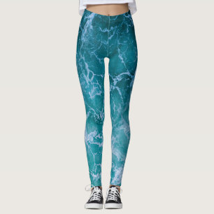 Leggings Olas profundas del océano azul