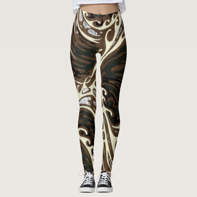 Leggings Olas Whitecap en el océano (Anverso)