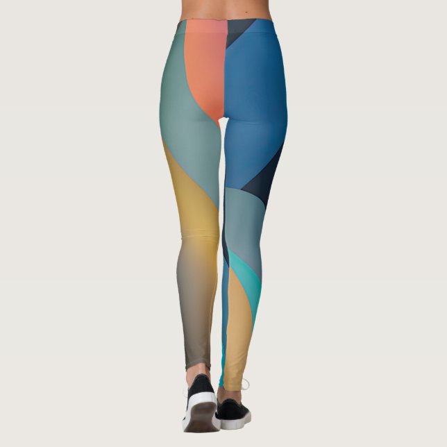 Leggings Olas y Swirls abstractas 29 (Reverso)