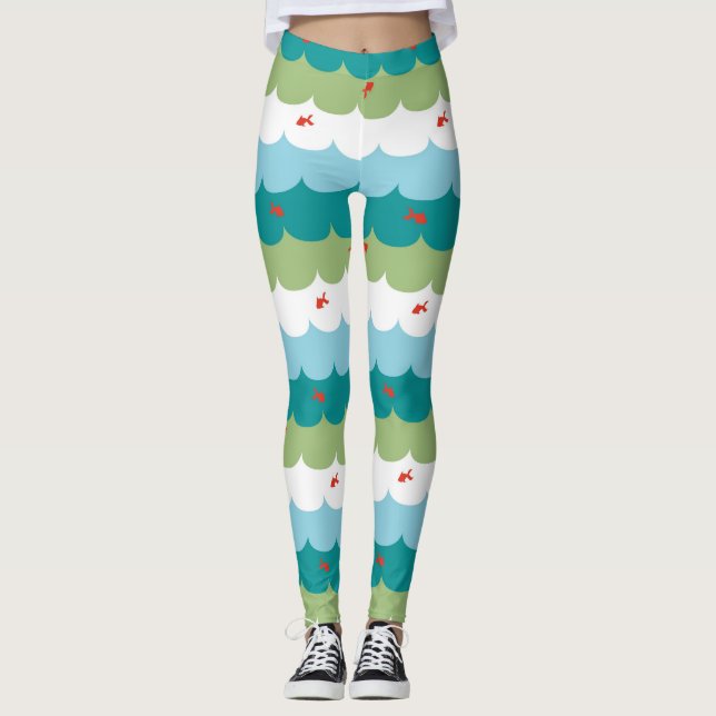 Leggings oleada de agua de mar (Anverso)