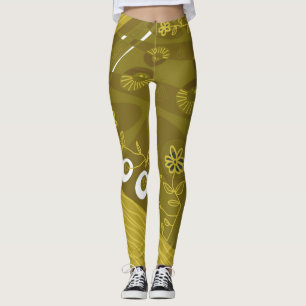 Leggings Oliva de Ilustracion Chintz Bohemiana