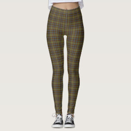 Leggings Olive Blue Orange Plaid Tartan