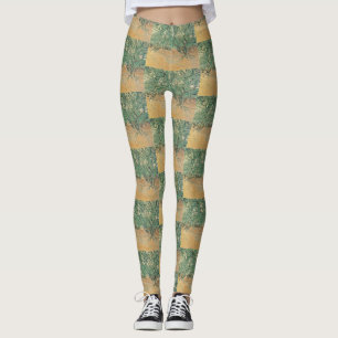 Leggings Olivo de Van Gogh - Arte de la Naturaleza en Verde