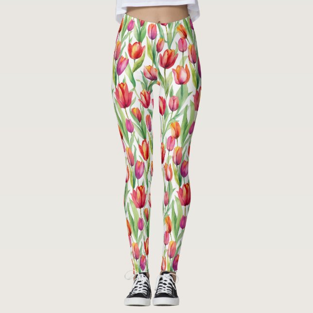 Leggings Olor dulce de tulipanes (Anverso)