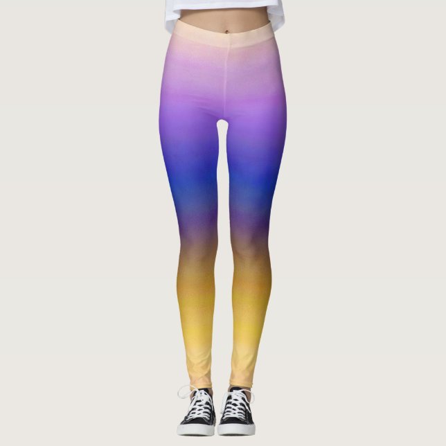 Leggings Ombre amarillo morado (Anverso)
