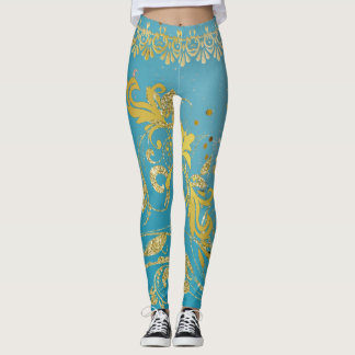 Leggings Ombre Azul Purpurina Girona Verde azulada