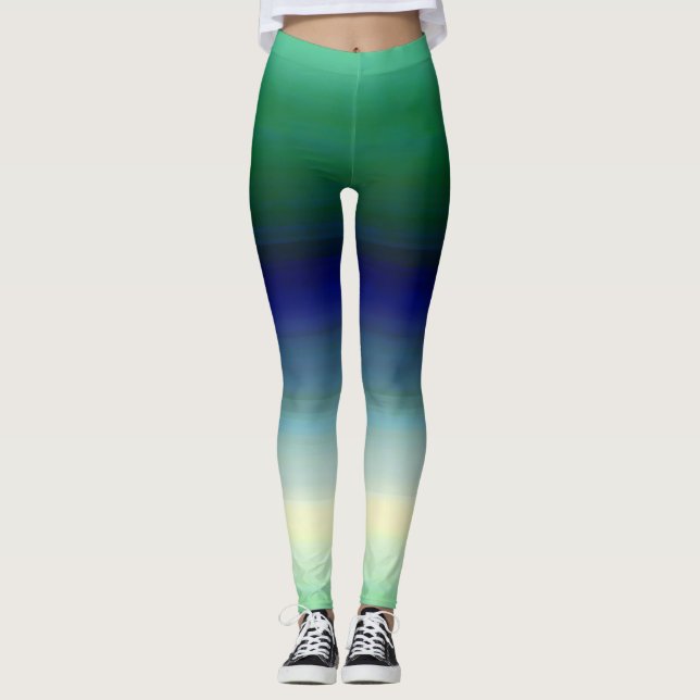 Leggings Ombre azul verde (Anverso)