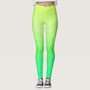 Leggings Ombre Chartreuse a Neon Green