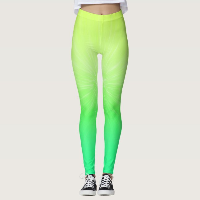 Leggings Ombre Chartreuse a Neon Green (Anverso)